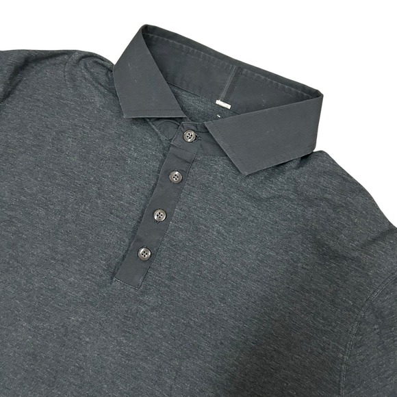lululemon athletica Other - Lululemon Evolution Polo Shirt Men's Large Gray Performance Stretch Golf Preppy‎